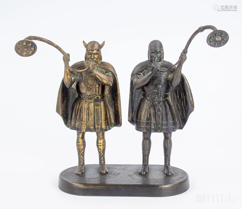 Edward Aagaard Bronze Sculpture of Viking Soldiers