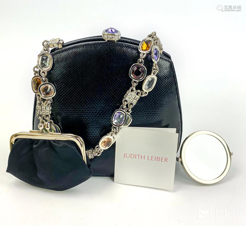 Judith Leiber Snake Skin, Austrian Crystal Handbag