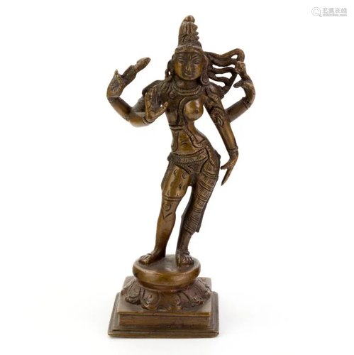 Antique Asian Indian Bronze Shiva Sculpture Figure