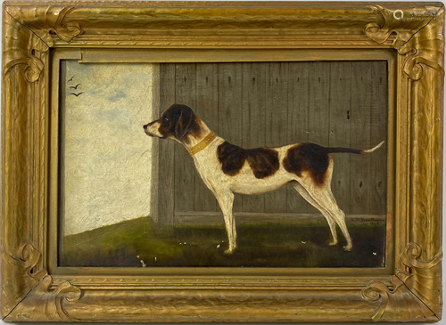 Mystery Artist 1888 Dog Oil On Canvas Painting