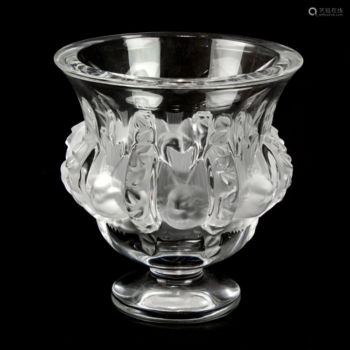 Lalique French Art Glass Dampierre Crystal Vase