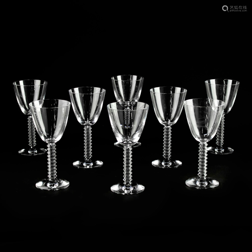 8 Baccarat Crystal Lalande Wine Water Goblets …