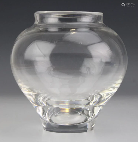 Steuben Crystal DPP American Studio Art Glass Vase