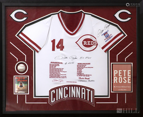 Autographed Pete Rose Reds Baseball Jersey JSA COA