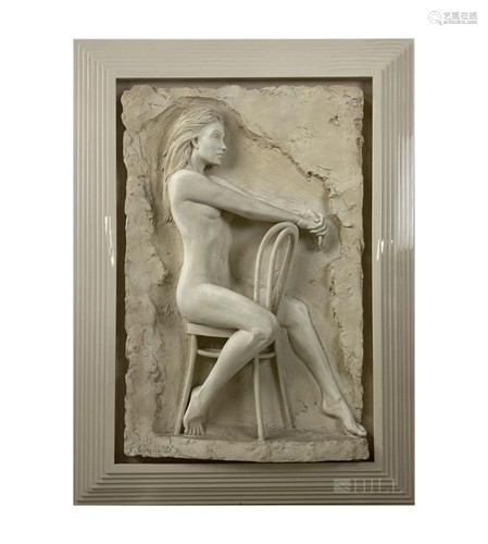 Bill Mack Nude Solitude Bonded Sand Art Sculpture