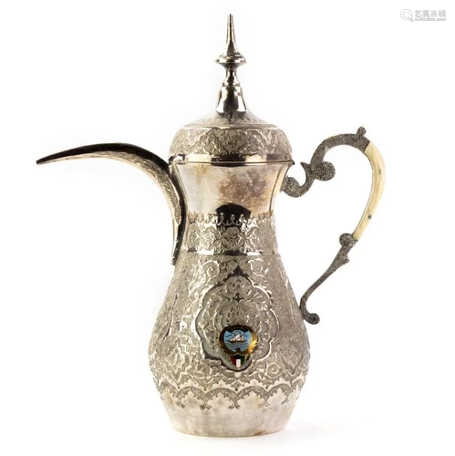 Silver Kuwait Persian Iranian Dallah Coffee Pot