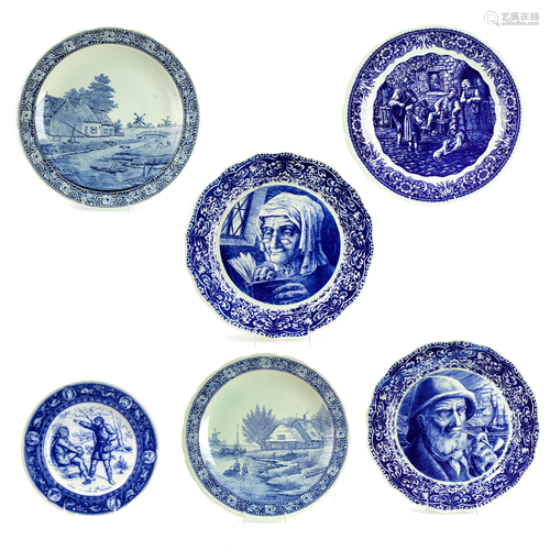 Collection of Large Delft & Wedgwood Chargers