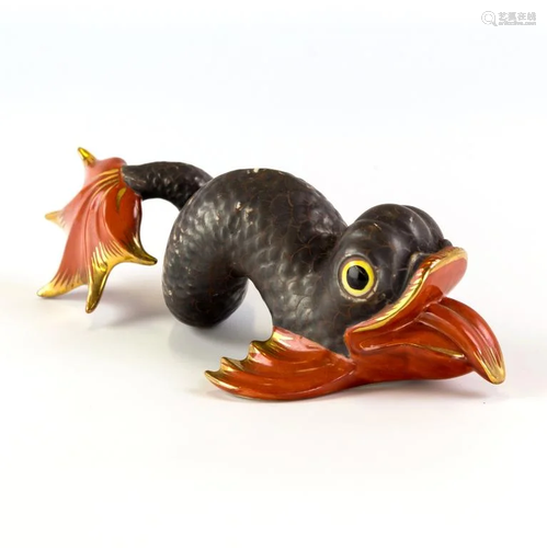 Herend Hungary Porcelain Chinese Koi Fish Fig…