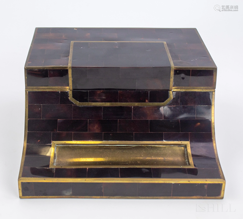 Maitland Smith Tessellated Shell Desk Box Pen …