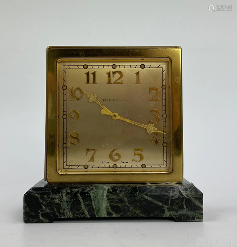 Art Deco Tiffany & Co. Double Sided Partners Clock