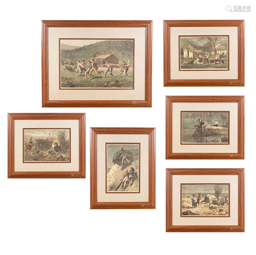 LOT 6 Winslow Homer Harpers Weekly Color Prints