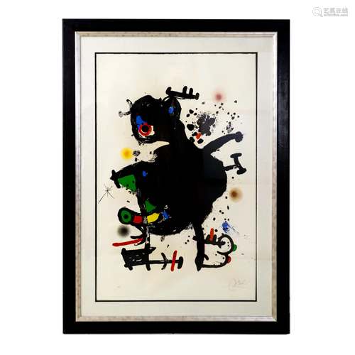 Joan Miro 1893-1983 Spain Le Gourou Deploye Litho