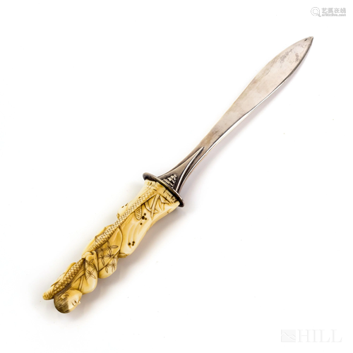 Figural Asprey Sterling Silver Desk Letter Opener