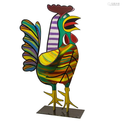 Barker Metal Rooster Art Sculpture Manner Meerbott