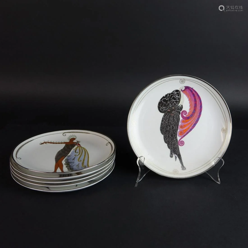 Six (6) Limited Edition House of Erte Plates