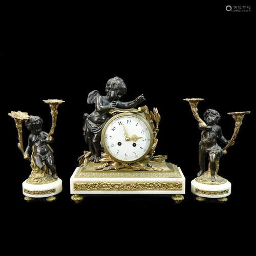 Antique French Clock Set