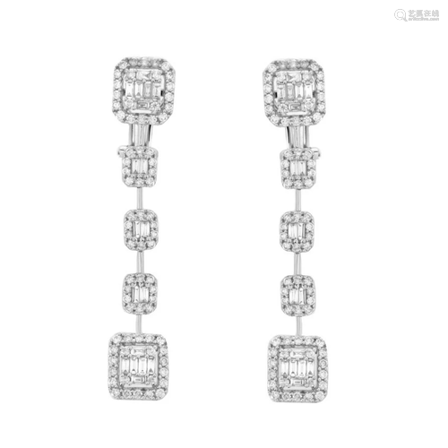 Diamond and 18K Earrings