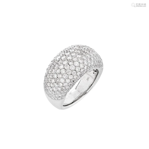 Cartier style Diamond and 18K Ring