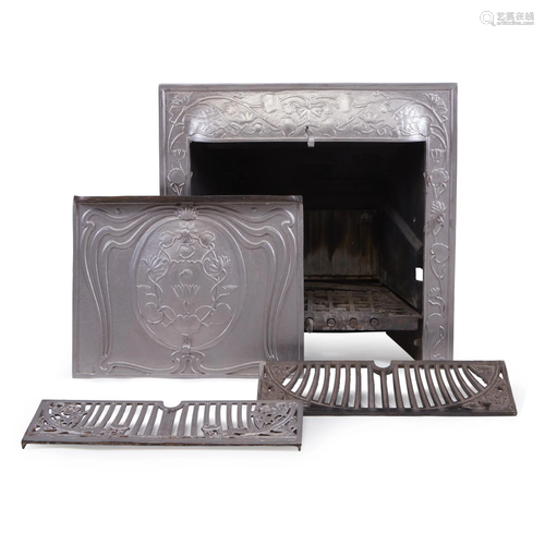 Art Nouveau design fireplace insert, W. Sharp & S…