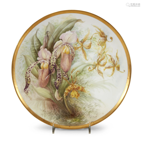 A hand-painted Limoges porcelain 