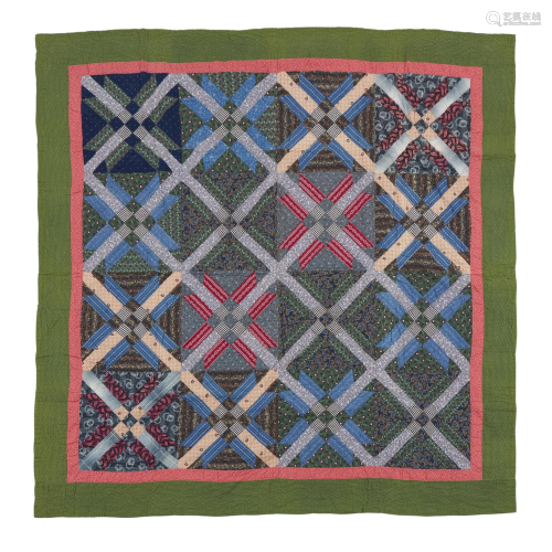 Two pieced printed cotton quilts, late 19th century