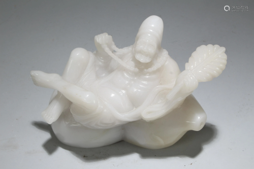 An Estate Chinese Jade-curving Religious Buddha Statue