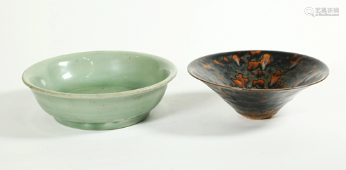 Chinese Longquan Celadon Bowl & Jizhou Bowl