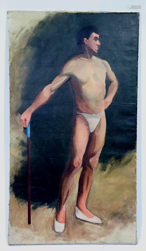 Dorothy VanLoan; Academic Male Nude Oil Can…