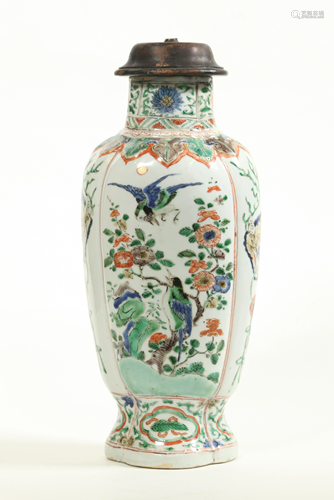 Chinese Kangxi ca 1700 Famille Verte Porcelain Jar