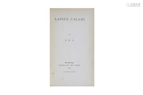 Kenneth Stephen (James) J. K. S., Lapsus Calami