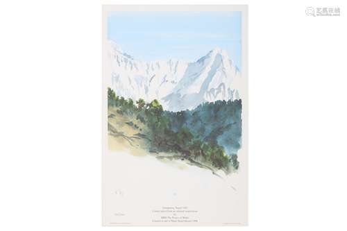 § Prince Charles - Sun Print of Annapurna, Nepal