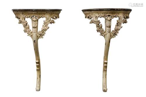 A Pair of 19th Century Style Console Tables