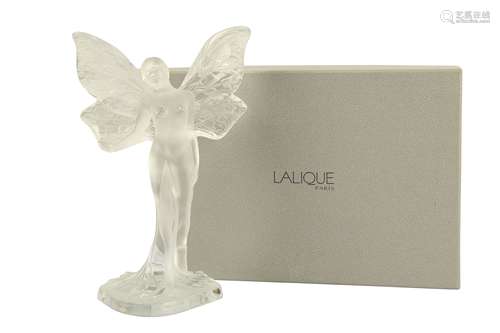 A Lalique crystal fairy 'chrysalide' with box