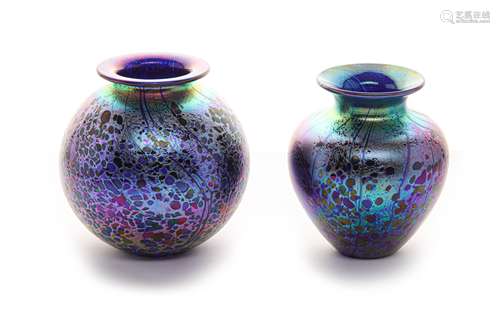 Two Isle of Wight vases by Michael Harris