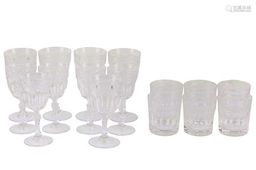 A part set of Cristal De Paris crystal drinking glasses.