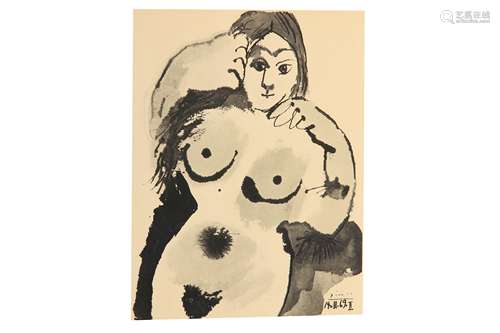 AFTER PABLO PICASSO Nude Off set lithograph Signed within the plate and dated 14-11-69 (lower right)