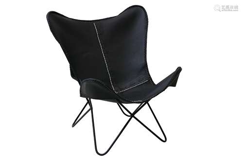 Black Leather Butterfly Chair