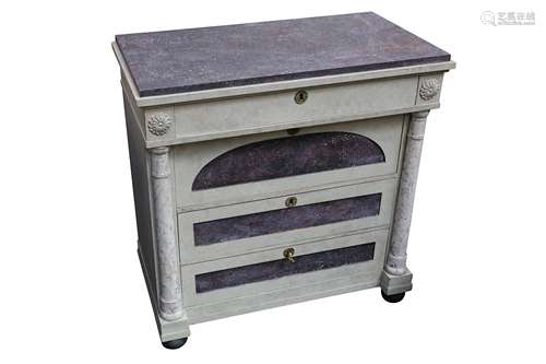 A 19th Century style Scandinavian painted chest of drawers