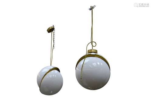 A pair of Crescent Pendant lights, 21st century, designed by Lee Broom