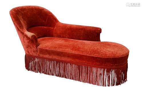 An Edwardian chaise lounge