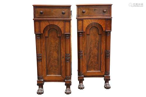 A the pair of William IV cabinets