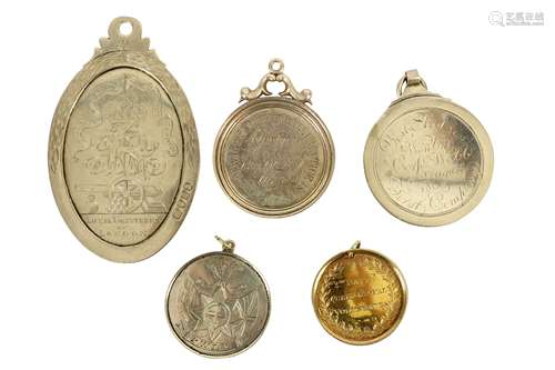 English Volunteer movement, five early 19th Century prize medals