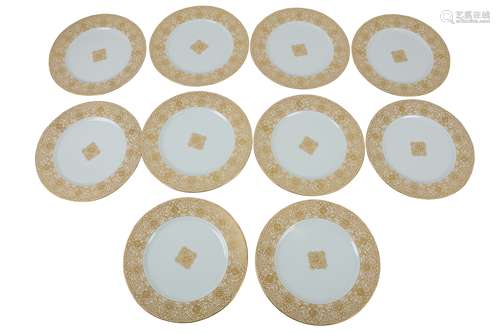 A set of ten Christian Dior Grand Salon porcelain plates