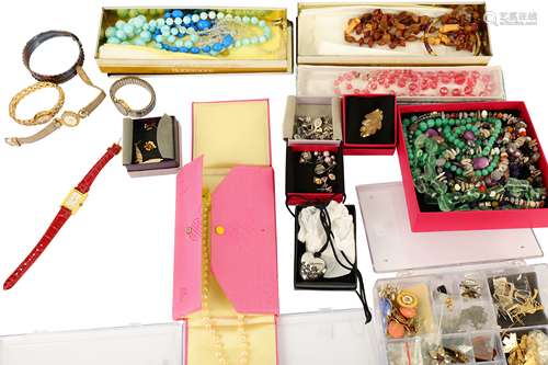 A large collection of costume jewellery