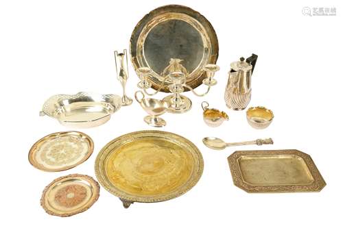 A mixed selection of silver plated (EPNS) items