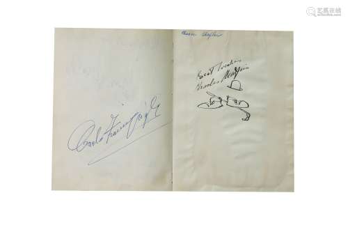 Autograph Album.- Incl. Charlie Chaplin
