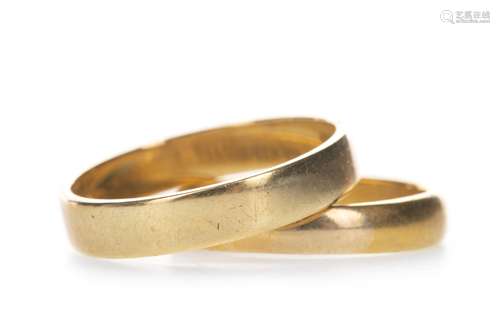 TWO GOLD WEDDING BANDS