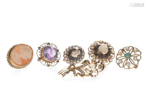 SIX BROOCHES