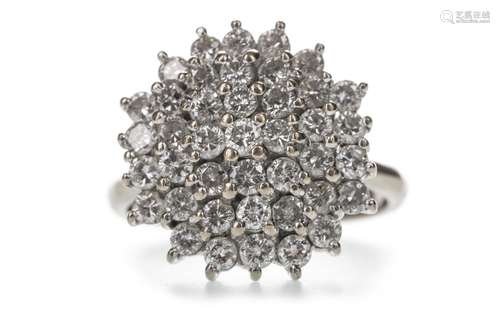 A DIAMOND CLUSTER RING