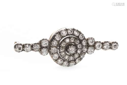 A DIAMOND TARGET BROOCH